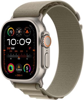 Apple Watch Ultra 2 GPS + Cellular, 49 мм, корпус из титана, ремешок Alpine оливкового цвета S/M